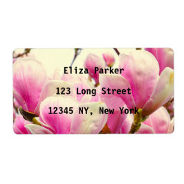 Etiqueta Magnolia Flores Moda Floral Blossom Botánica