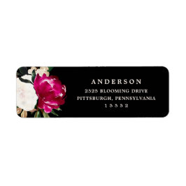 Etiqueta Magnolia pintada en negro | BODA