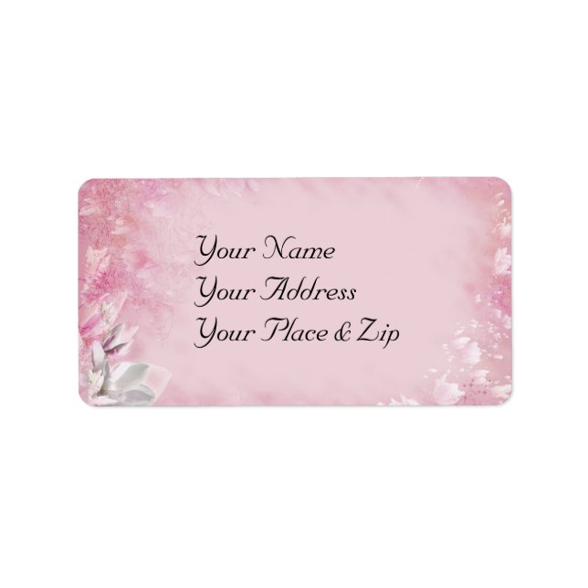 Etiqueta Magnolia rosa (Frente)