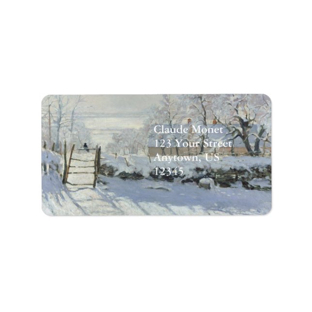 Etiqueta Magpie Claude Monet (Frente)