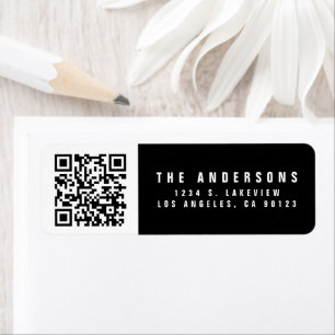 Etiqueta Make your own QR Code   Modern Return Address