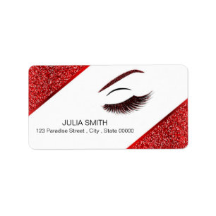 Etiqueta Makeup with glitter effect