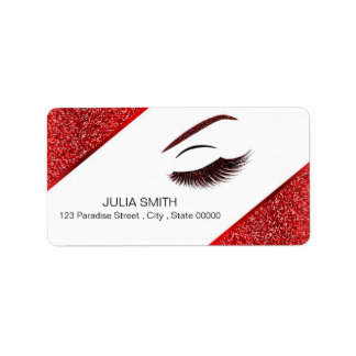 Etiqueta Makeup with glitter effect