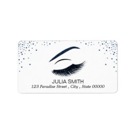 Etiqueta Makeup with glitter effect