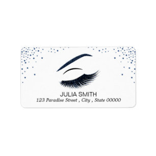 Etiqueta Makeup with glitter effect