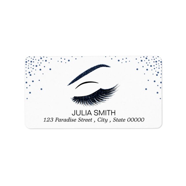 Etiqueta Makeup with glitter effect (Frente)