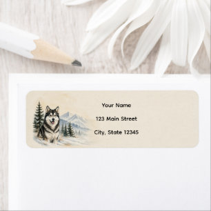 Etiqueta Malamute de Alaska personalizado