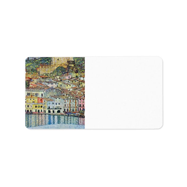 Etiqueta Malcena en Gardasee por Gustav Klimt (Frente)