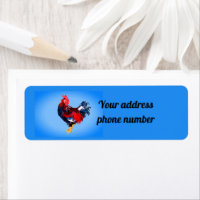male gallinaceous ,rooster mini padfolio