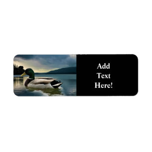 Etiqueta Mallard Duck On The Lake Label