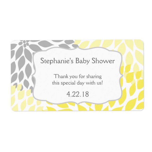 Etiqueta Mamáes Gris Amarillas Botella Favor (Frente)