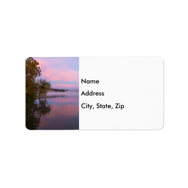 Etiqueta Mañana rosa brillante (Frente)