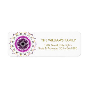 Etiqueta Mandala Damask Yoga Meditation Return Labs