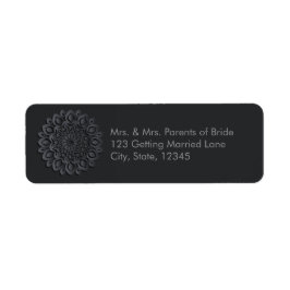 Etiqueta Mandala de papel negro