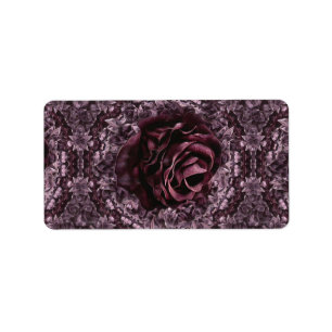 Etiqueta Mandala de rosa 