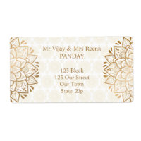 Mandala dorada Mehndi personalizada