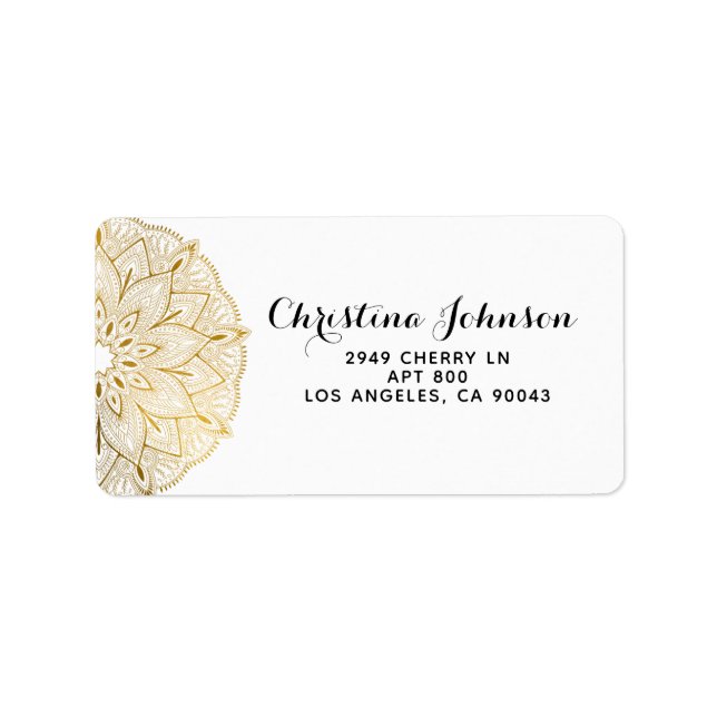 Etiqueta Mandala Henna (Frente)