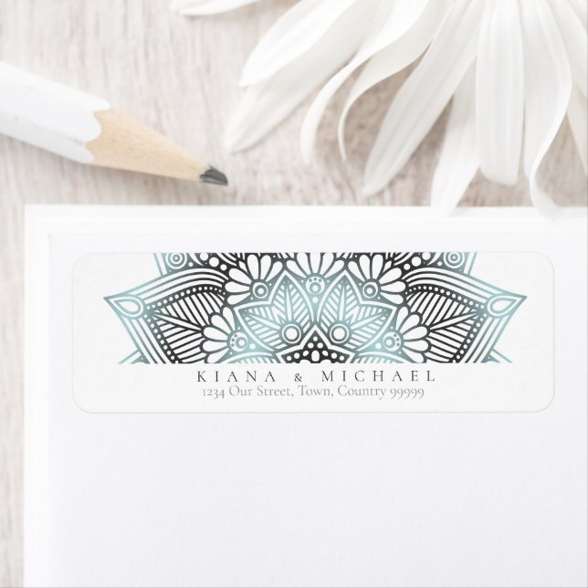 Etiqueta Mandala Lace Boda Lt. Blue ID968 (In situ)