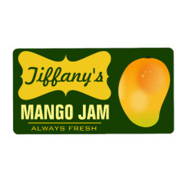 Etiqueta Mango Jam Orgánico Natural