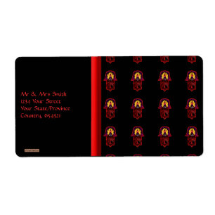 Etiqueta Mano de la hazaña de Hamsa: Árbol de la Vida 3