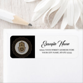 Etiqueta Mano elegante de hamsa