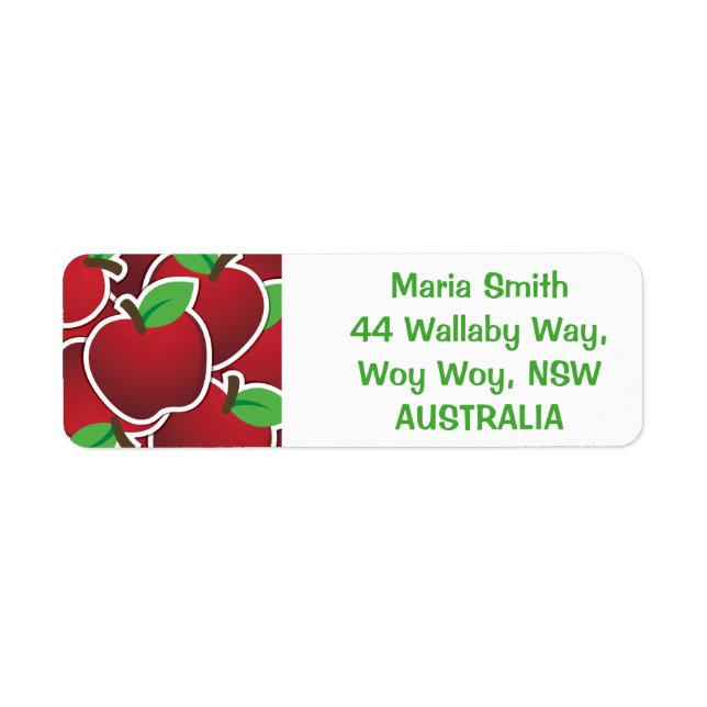 Etiqueta Manzana rojiza (Frente)