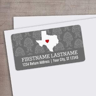 Etiqueta Mapa de Estado del Hogar Arte - Boda personalizada