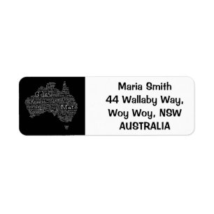 Etiqueta Mapa de jerga de Australia