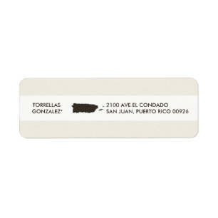 Etiqueta Mapa de Puerto Rico: Diseño Personalizado