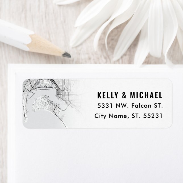 Etiqueta Mapa de San Diego | Devolución (In situ)