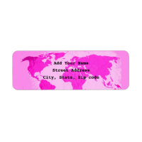 Mapa del mundo Resumen Pink Purple Art Traveller T