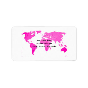 Etiqueta Mapa del mundo Resumen Viajero del arte blanco mor