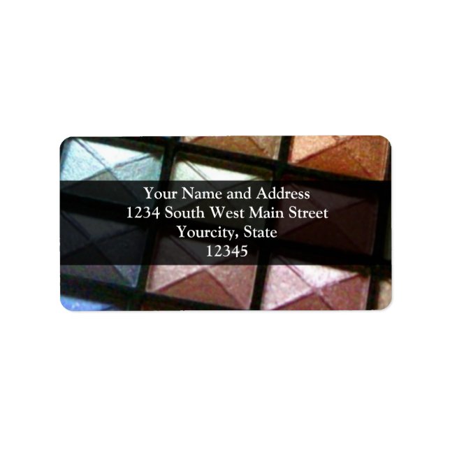 Etiqueta Maquillaje geométrico de Eyeshadow (Frente)