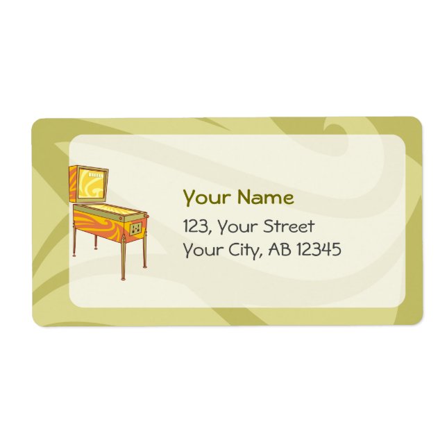 Etiqueta Máquina de pinball (Frente)