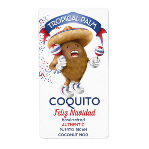 Etiqueta Maracas de Coquito de Coco