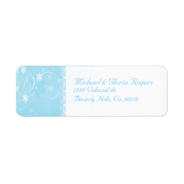 Etiqueta Maravilla de nieve blanca y azul