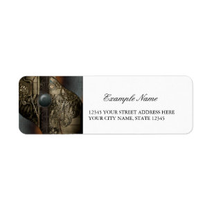 Etiqueta Maravilloso y elegante diseño de steampunk