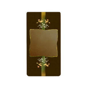 Etiqueta Marca apotecaria de color marrón medio