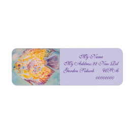 Etiqueta Marca de dirección de devolución de arte de acuare