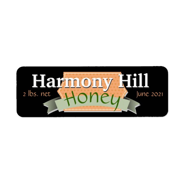 Etiqueta Marca personalizada Honey Jar (Frente)