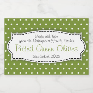 Etiqueta marcada con hoyos de la flor de la polca