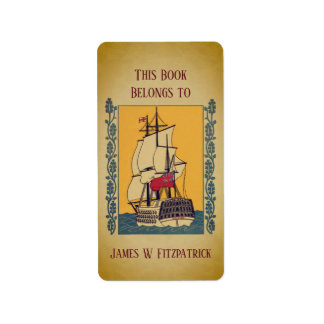 Etiqueta Marcador de Personalizado de barco náutico vintage