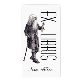 Etiqueta Marcador Wise Old Man Name Tag Este libro pertenec