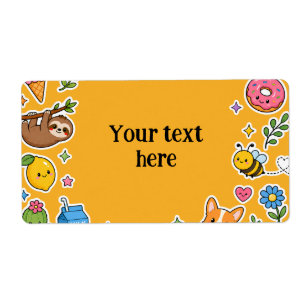 Etiqueta Marco de Sticker Personalizado Kawaii