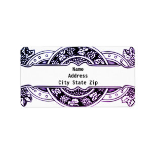 Etiqueta Marco de uvas barrocas