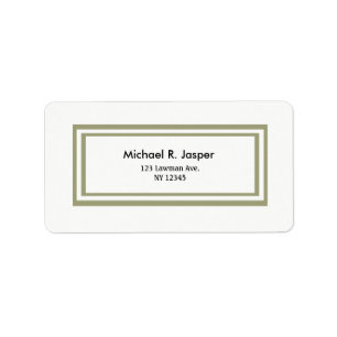 Etiqueta Marco dorado doble minimalista