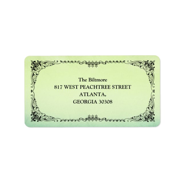 Etiqueta Marco elegante (Frente)