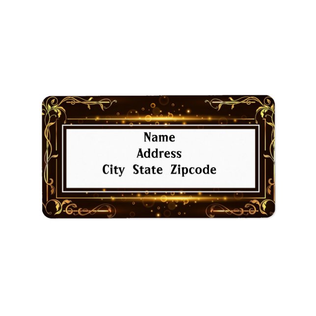 Etiqueta Marco elegante (Frente)