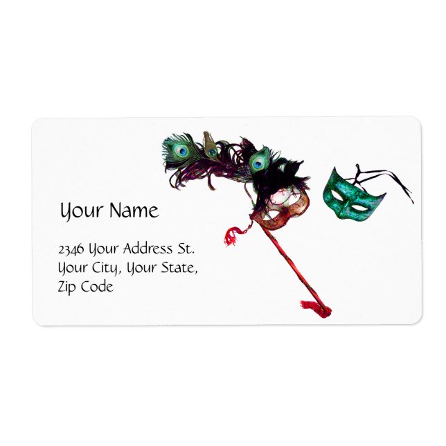 ETIQUETA MARDI GRAS MASQUERADE (Frente)