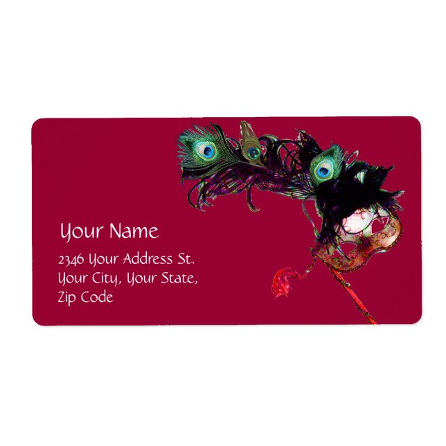 ETIQUETA MARDI GRAS MASQUERADE (Frente)